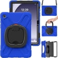 thumbnail image 2 of Case for Samsung Galaxy Tab A9+ 11.0 inch, 360 Degree Rotating Hand Grip Shockproof Cover with Shoulder Strap, Blue, 2 of 7