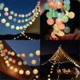 thumbnail image 5 of Cotton Garland Balls Lights String Christmas Easter Outdoor Hanging Party Baby Kids Room Bed Fairy Lights Decorations, 5 of 9