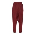 thumbnail image 5 of Diufon Men's Casual Wide Leg Pants Elastic Waist Baggy Solid Color Full Length Cropped Trousers with Pockets, 5 of 6
