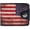 American Flag, variant on Basketball Small Wallet Leather Slim Bifold Credit Wallets RFID Blocking Card Holder Zipper  Pocket  Purse with ID Window