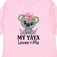 thumbnail image 4 of Inktastic Yaya Loves Me Grandchild Koala Girls Long Sleeve Toddler T-Shirt, 4 of 5