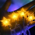 thumbnail image 5 of Meggemo Star String Lights USB Powered Five Pointed Star Fairy Lights Christmas Room Decoration Lighting Holiday Products Gifts, 5 of 8