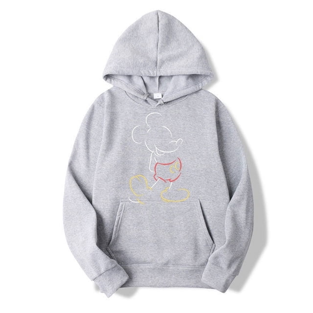 Mickey Mouse Line Pop Unisex Hoodie Cartoon Fashion Couple Oversized Sweatshirt Tops Spring Autumn Pullover