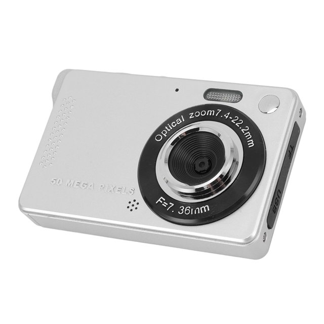 Cámara Digital, 50MP 1080P 16X Zoom Digital Cámara De Apuntar Y Disparar Con Enfoque Automático Cámara Compacta De Bolsillo Con Pantalla TFT De 2,8 Pulgadas Con Flash LED