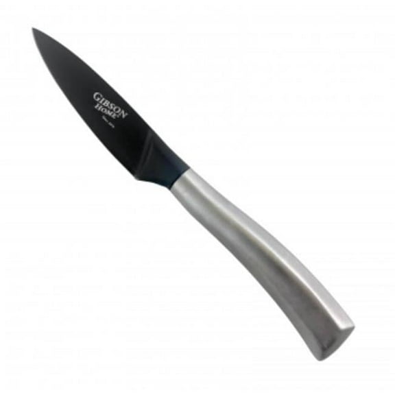 Gibson Home 93088.01 3.5 in. Opus Stainless Steel Paring Knife with Black Blade