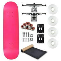 Moose Complete Skateboard Neon Pink 8.0" With Silver Trucks and White Wheels