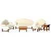 Town Square Miniatures White and Walnut Living Room Set