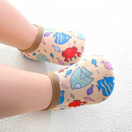 

Winter Sleeveless Workout Athletic Cute Toddler Shoes for Unisex Yellow Activewear Sea School Kids Swim Boys Water Cartoon Aqua Girls Socks Barefoot Baby Non-Slip XS