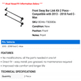 thumbnail image 2 of Front Sway Bar Link Kit 2 Piece - Compatible with 2013 - 2018 Ford C-Max 2014 2015 2016 2017, 2 of 2