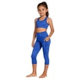 thumbnail image 5 of Bixock Girls Leggings High Waist Yoga Pants with Pockets Kids Soild Color Soft Casual Capri Pant Workout Activewear Girls Clothings Size 6-7Years, 5 of 6