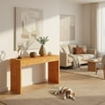thumbnail image 5 of FurniFact Console Desk Hall Table with Burl Finish, Wide Spacious Top, Beige, 48" Long, 5 of 5