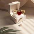 thumbnail image 2 of DESIGNICE Gold Bangles for Women Red Heart Decoration Bangle Bracelets Adjustable Opening Cuff Bracelets for Women Red, 2 of 7