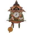 thumbnail image 4 of PAMINGONO 1Set Wooden Pendulum Clock Rectangular Light Brown 23X13X5 5Cm For Living Room Wall Decor Time Telling Alarm, 4 of 8