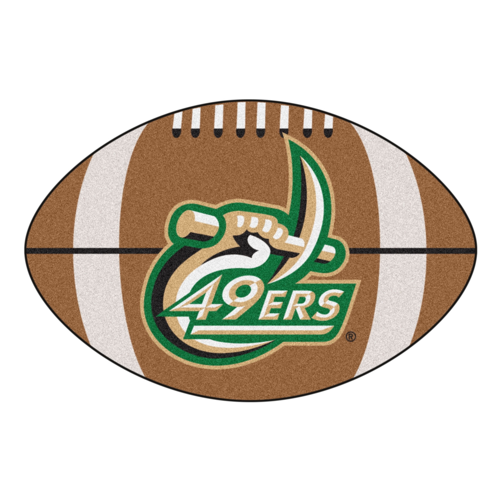 Ncaa University Of North Carolina Charlotte Forty Niners Football Shaped Mat Area Rug Walmart Com Walmart Com