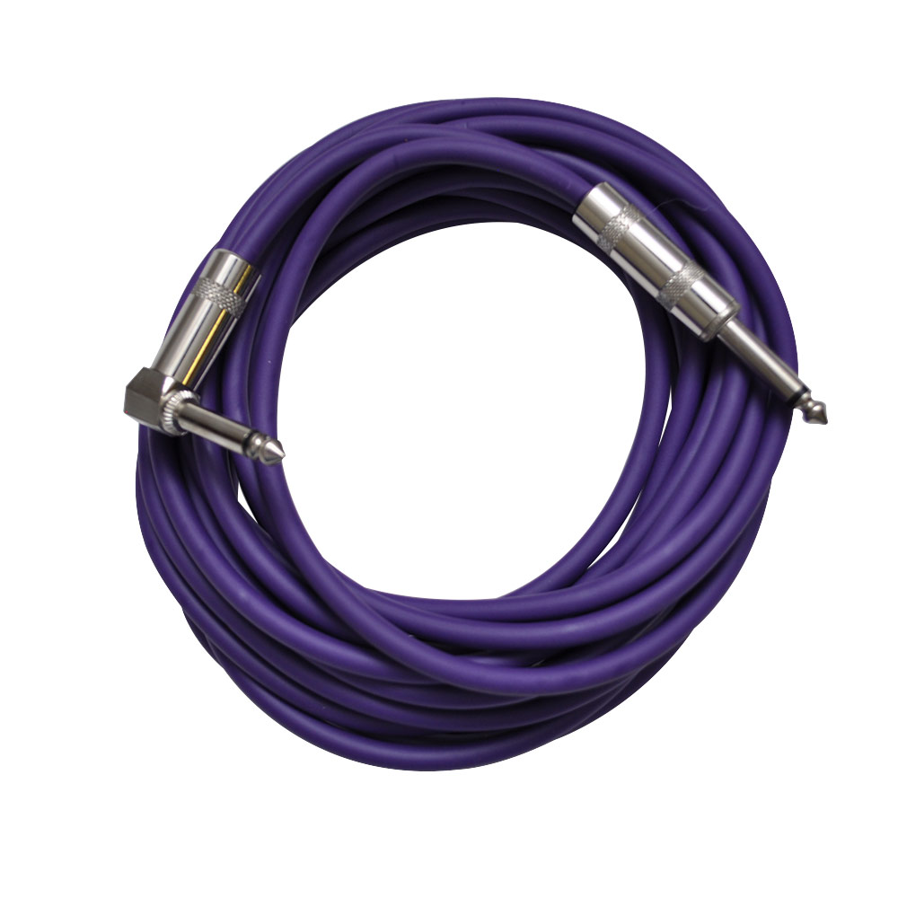 Instrument　Pack　Right　Audio　Guitar　Purple　Purple　SAGC20R-Purple-2Pack　Angle　Cables　20　Foot　Seismic　Straight　of　to