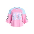 thumbnail image 3 of Hello Kitty Women's Short Sleeve Varsity Graphic Tee, Sizes XXS-XXL, 3 of 5