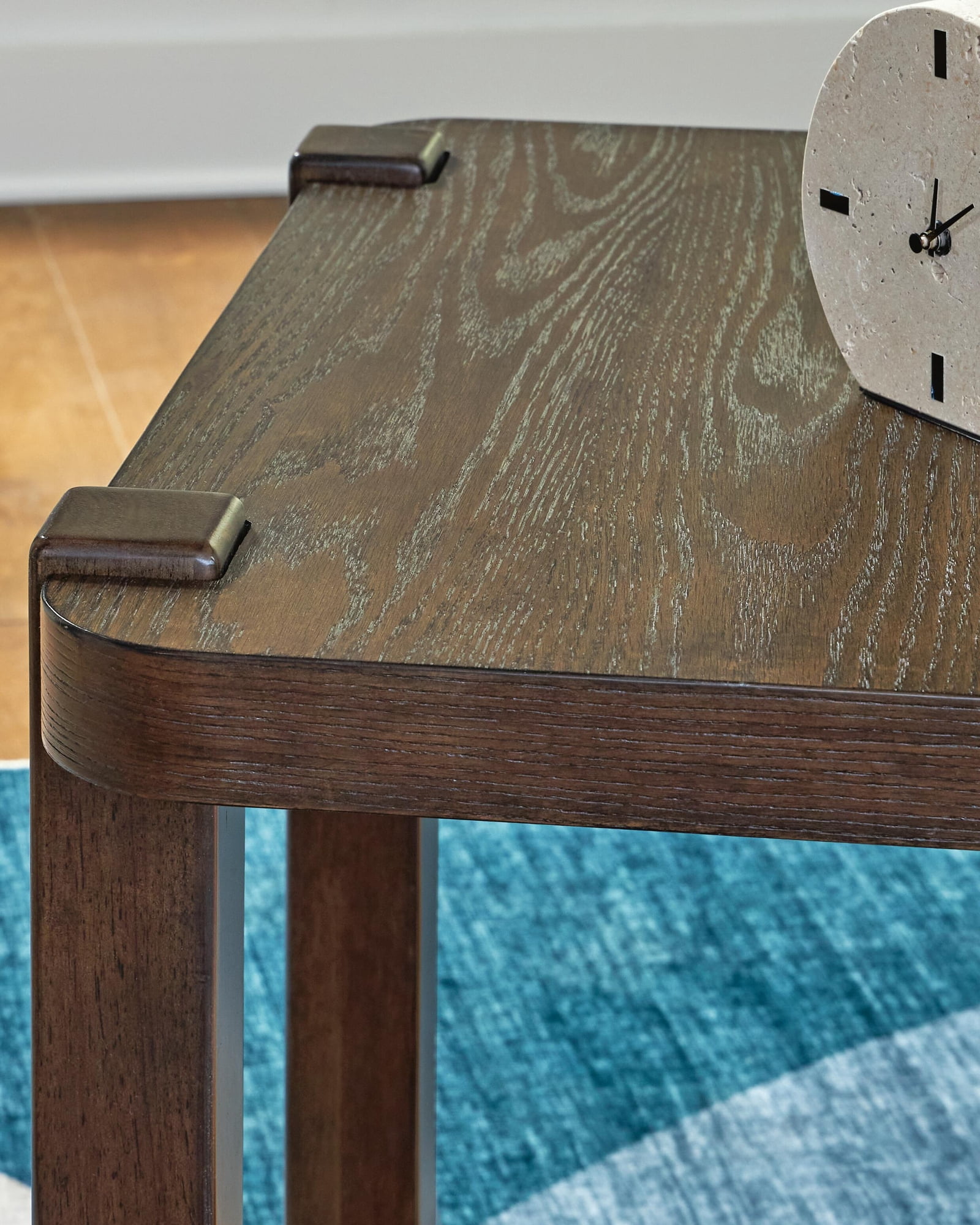 Signature Design by Ashley Breckington Rectangular End Table Table with Storage Shelf, Dark Brown