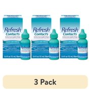 (3 pack) Refresh Contact Lens Comfort Eyecare, Lubricating & Moisture Drops, 0.4 Oz