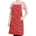 thumbnail image 5 of Red Christmas Tree Apron-Garden Aprons for Women with Pockets-Cotton Linen Waterproof Kitchen Cooking Gardening Aprons Adjustable for Kitchen,Cooking,BBQ and Salon 32"x27", 5 of 7