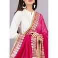 thumbnail image 5 of Dweep Sara White Kurti Set with Pant, Pink Dupatta, Indian Pakistani Women Anarkali Suit Set M/38, 5 of 6