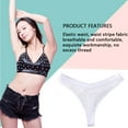 thumbnail image 3 of Jumpingount Ropa interior de algodón para mujer, bragas en Tanga, transpirables, sexis, para chica, bragas elásticas de cintura baja, lencería para mujer Ropa interior Blanco L Jumpingount AP000438-08, 3 of 6