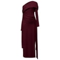 thumbnail image 6 of Conairie Maternity Dress for Baby Shower Photoshoot Pregnancy off Shoulder Midi Dress Long Sleeve Elegant Flowy Wedding Dress M, 6 of 7