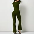 thumbnail image 3 of Women Long Sleeve Belly Waist Shaping And Hip Lift Square Collar Wide Leg High Elastic Jumpsuit, 3 of 9
