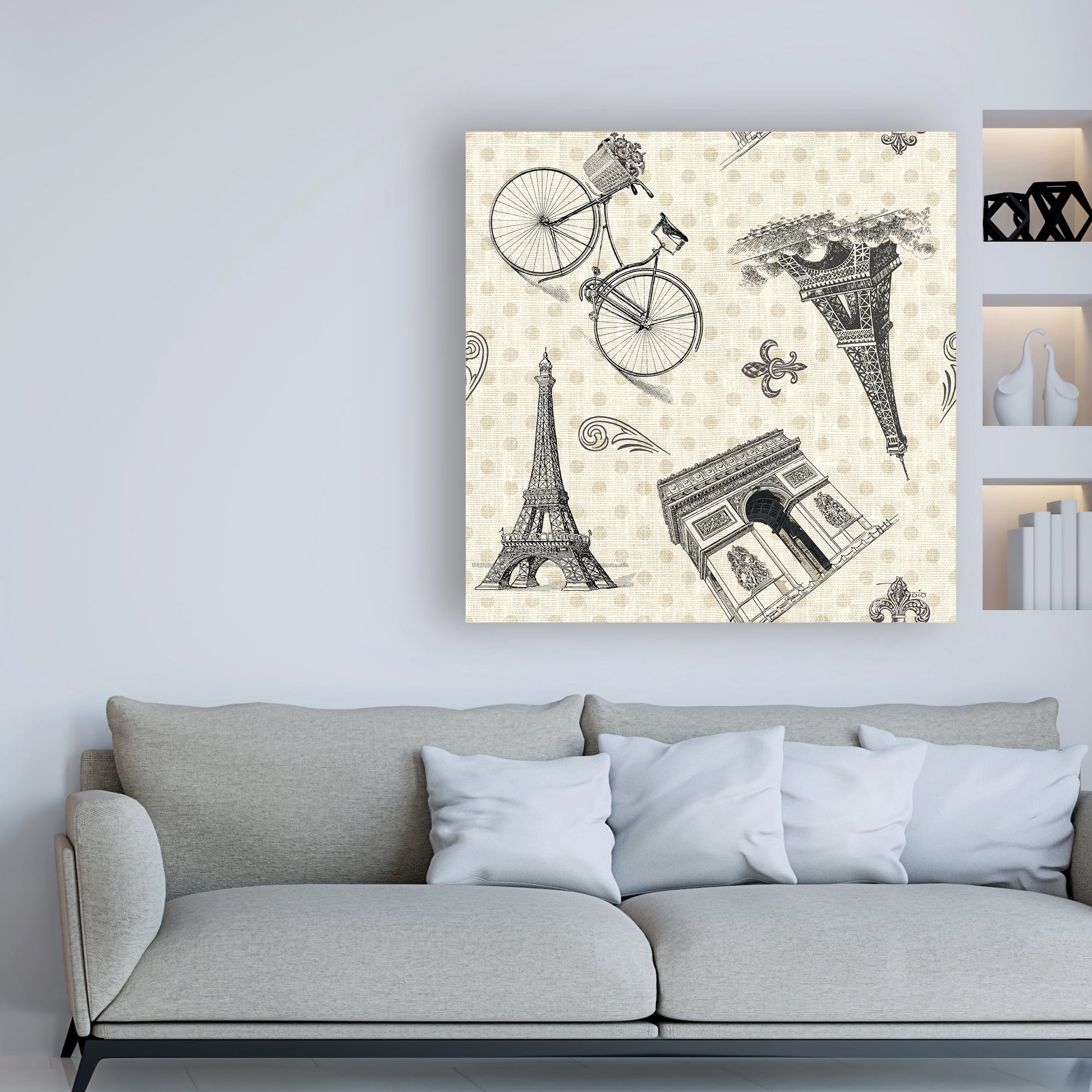 Trademark Fine Art 'Paris Farmhouse Pattern IA' Canvas Art by Pela Studio