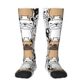 thumbnail image 1 of Fotbe French Bulldog 2 Calcetas Divertidas Estampadas para Hombre y Mujer, Calcetas de Algodón hasta la Rodilla para Caminar, Correr, Enfermería y Embarazo, 1 of 6