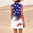 thumbnail image 5 of Women's Boho Round Neck Dress, Sleeveless Flowy Summer Sundress with Patriotic Theme, Ideal for Beach Weddings and Parties,Red 2XL, 5 of 5