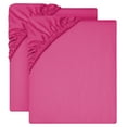 thumbnail image 2 of Ameha Fitted Sheet-1800 Premium Collection Microfiber Ultra-Soft Deep Pocket Full Pink, 2 of 9