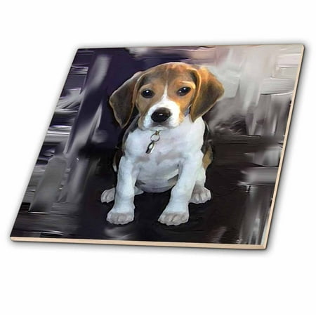 Beagle Tile Box - 3dRose Beagle - Ceramic Tile, 4-inch