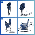 thumbnail image 6 of EVER ADVANCED Rocking Camping Chair, Portable Folding Rocker for Outdoor with Cup Holder Side Pocket and Carry Bag, Supports 300LBS, Blue&Gray, 6 of 8