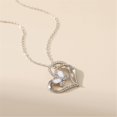 thumbnail image 7 of FENGGHAO Silver Heart Butterfly Necklace for Mom Love Pendant Alloy Zircon Jewelry Mothers Day Birthday Gift for Women 18 Inch Chain, 7 of 7
