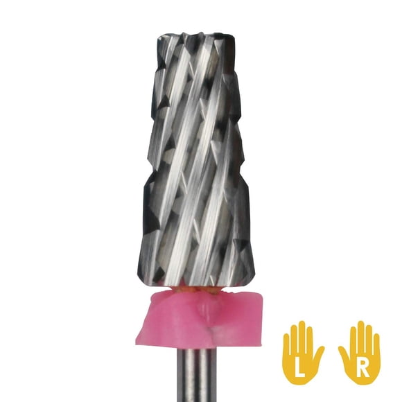 C & I Taladro de uñas multifunción 5 en 1 con forma cónica, edición de dientes cruzados, broca profesional para máquina de manicura de uñas (triple grueso - 3XC)