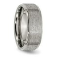 thumbnail image 4 of Chisel Titanium Brushed Center 8mm Ridged Edge Band, 4 of 7