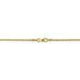 thumbnail image 4 of 14k Yellow Gold Hand Made 1.5mm Solid Plain Rope Chain w/ Lobster Clasp 20", 4 of 5
