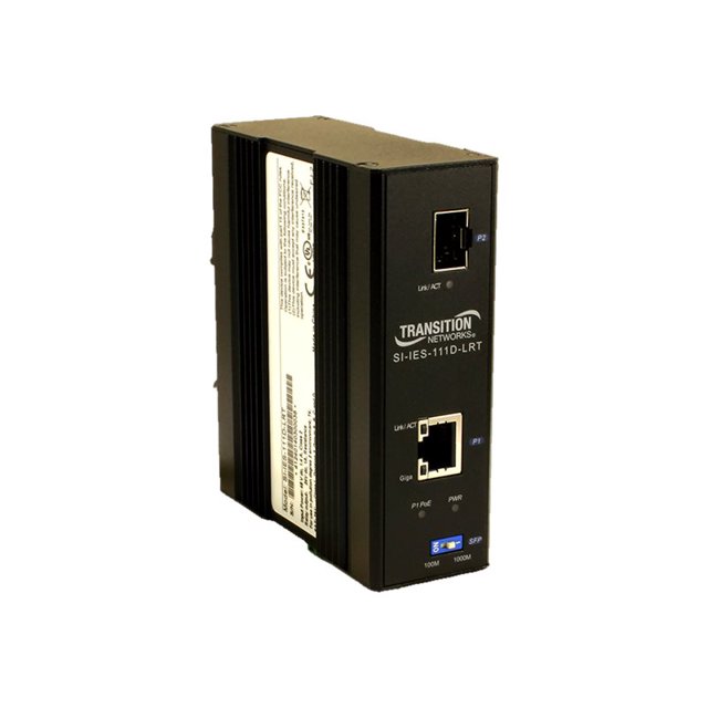 Transition Networks Média Media Hardened PoE Converter - Convertisseur Fibre - Gime - 10Base-T, 100Base-TX, 1000Base-T, 1000Base-X, 100Base-X - RJ-45 / SFP (mini-GBIC) - jusqu'à 0.6 miles