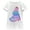 White, variant on Girl's Nintendo Princess Peach Rainbow Fade  Graphic Tee Athletic Heather Medium