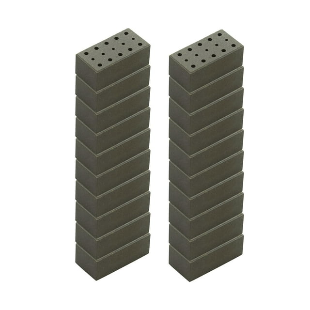 20 piezas de ladrillos en miniatura, ladrillos falsos, ladrillos de pared, mini ladrillos para paisajismo Gris
