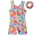 thumbnail image 1 of Baywell Leotards for Girls Gymnastics with Shorts Dance Butterfly Biketards Tumbling Matching Hair Scrunchie for 3-10Y, 1 of 8