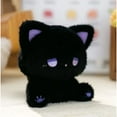 thumbnail image 7 of Cute Emo Cat Plush Toy 6.3 in, Small Sitting Cat Stuffed Animal Doll, Kawaii Kitty Plush Figure, Mini Soft Cat Plush for Desk Shelf Bed Decor, Gift for Cat Lovers, 7 of 7