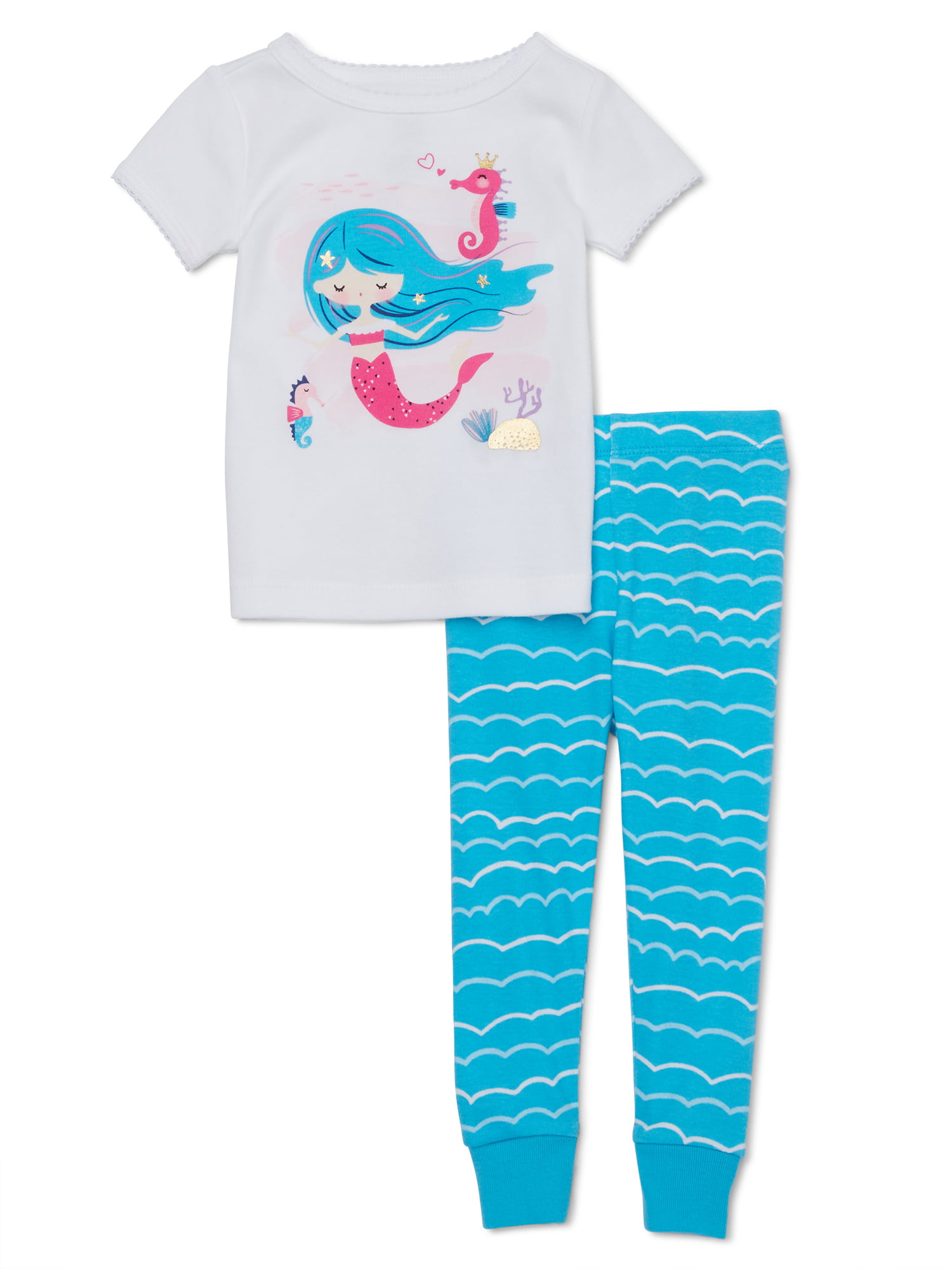 Gerber Baby 4-Piece Girls Mermaid Pajama Set 