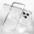 thumbnail image 6 of for iPhone 14 Pro Bling Glitter Case for Women Cute Diamond Rhinestone with Shiny Sparkly Acrylic Sticker Back Plating Metal Bumper Frame Edge Protective Cover Girly Fashion Luxury Case Silver, 6 of 14