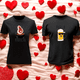 thumbnail image 3 of Playera Duo Parejas Con Impresion De La Pareja Perfecta Con Cerveza 14 De Febrero San Valentin Color Negro Talla Grande Marca Emil SaEs, 3 of 4