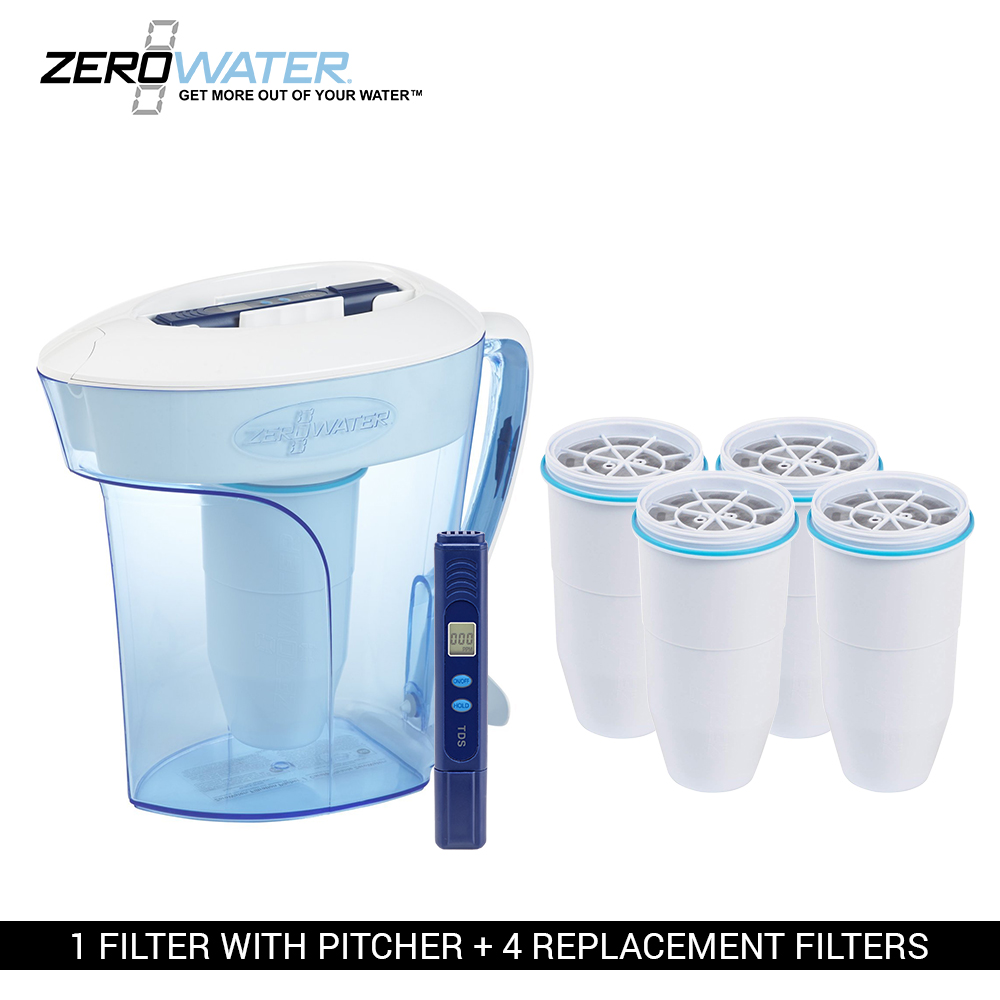 Zero Water ZD010 10 Cup Water Dispenser Pitcher Bundle (4 Pk) Walmart