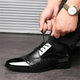 thumbnail image 2 of Mens Dress Shoes Formal Business Oxfords Comfortable Office Suit Tuxedo Patent Leather Shoes Black 8, 2 of 8