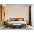 thumbnail image 5 of Acacia Emery Bed Frame with Headboard Solid Wood Platform Bed, Queen Size Bed Frame, Unique Design Contemporary Signature Wood Bed Compatible with All Mattresses, Non-Slip and Noise-Free, Caramel, 5 of 5