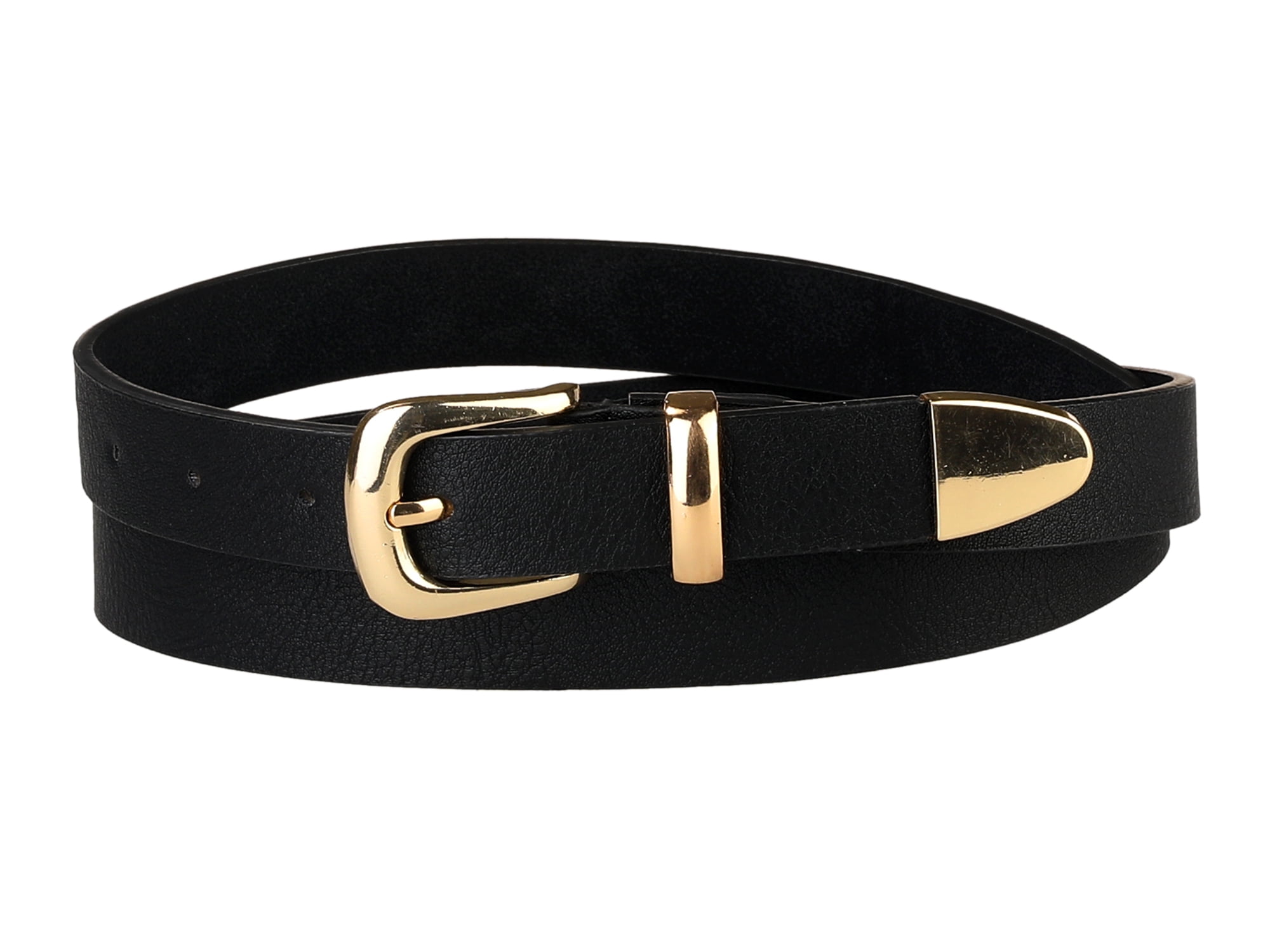 Womens Fashion 1 Width Matt Faux Leather Belt with Metal Loop Ring Buckle Womens Fashion 1 Width Matt Faux Leather Belt with Metal Loop Ring Buckle
