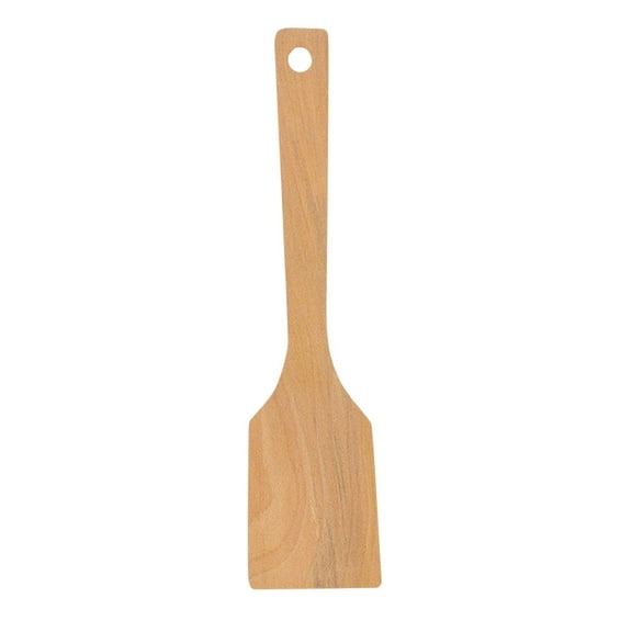 1 Pcs Wooden Spatula, Long Handle Wood Turner for Non-Stick Cookware Spoon Pancake Turner Scraper Natural Teak Wooden Utensil Set, Flat Egg Flipper Spatula for Kitchen Home